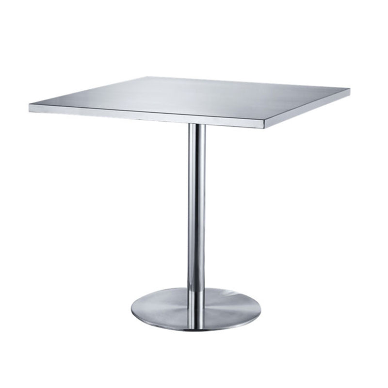 Industrial Style Stainless Steel Dining Table Square Table for Dinning Room