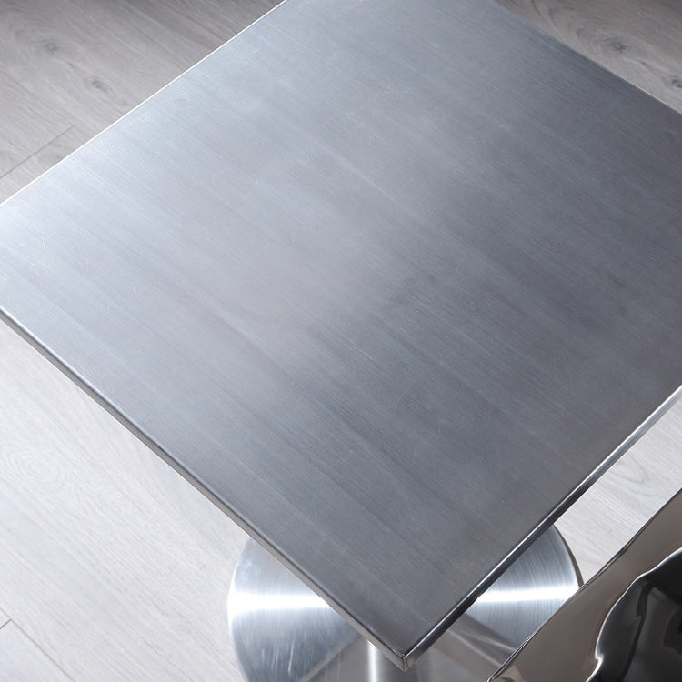 Industrial Style Stainless Steel Dining Table Square Table for Dinning Room