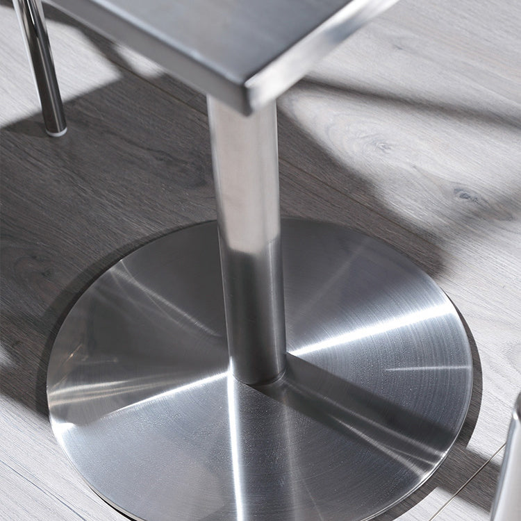 Industrial Style Stainless Steel Dining Table Square Table for Dinning Room