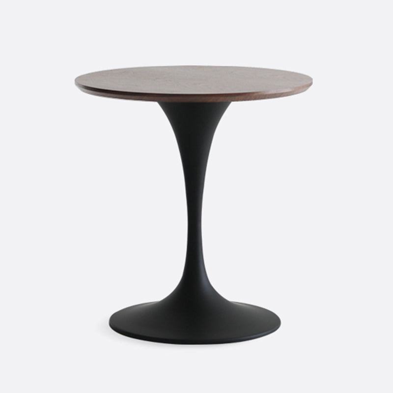 Contemporary Solid Wood Round Shape Dining Table Kitchen Standard Dining Table with Pedestal Base