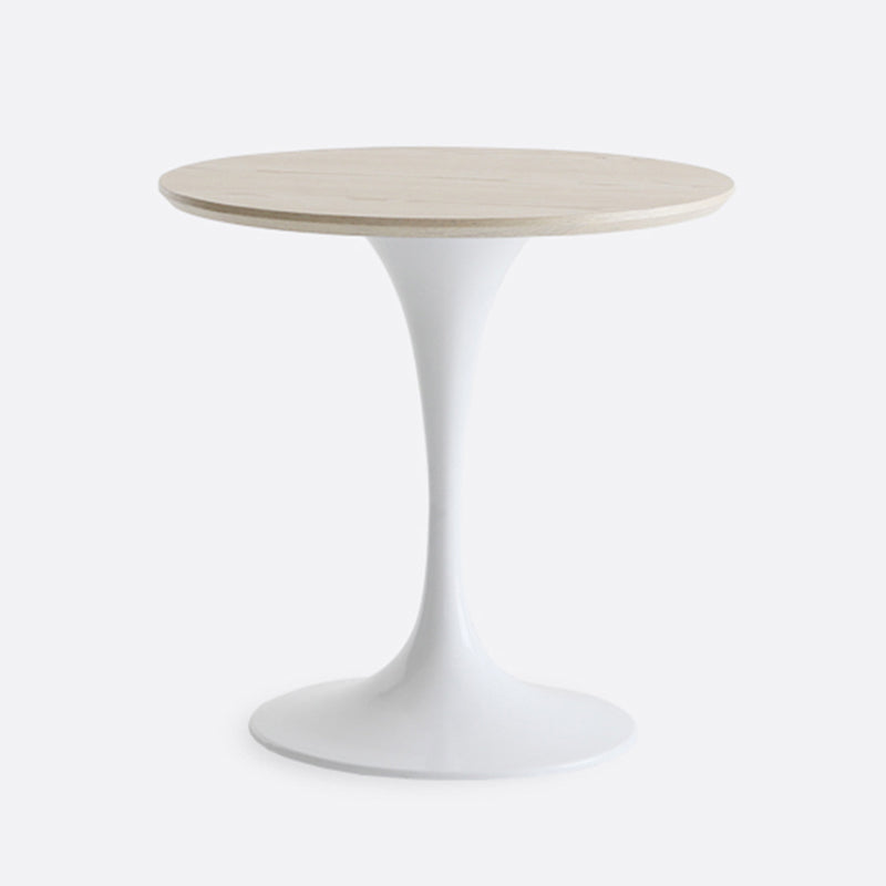 Contemporary Solid Wood Round Shape Dining Table Kitchen Standard Dining Table with Pedestal Base