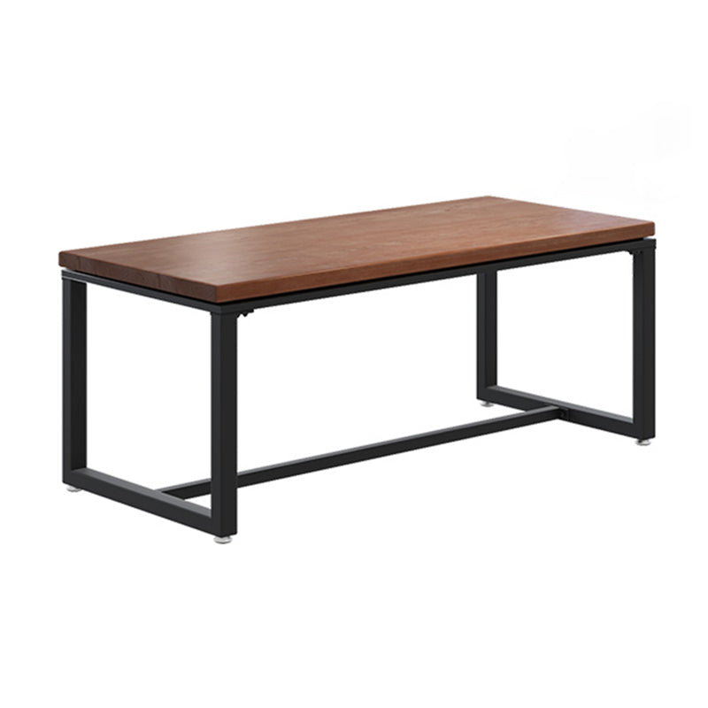 Industrial Rectangle Dining Table Pine Solid Wood Table with Trestle Base