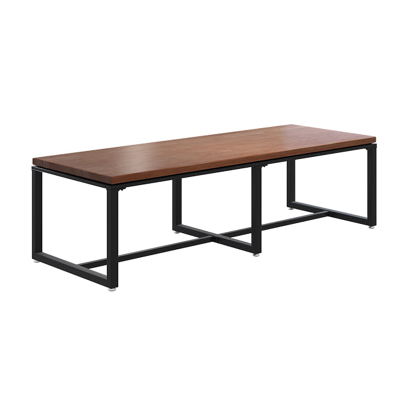 Industrial Rectangle Dining Table Pine Solid Wood Table with Trestle Base