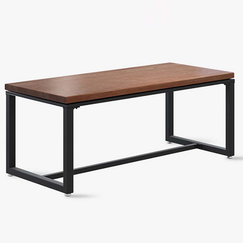 Industrial Rectangle Dining Table Pine Solid Wood Table with Trestle Base