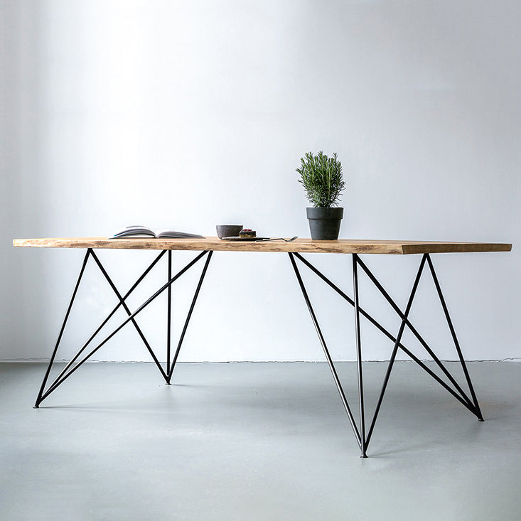 Industrial Dining Site Table Pine Solid Wood Dining Room Home Furniture
