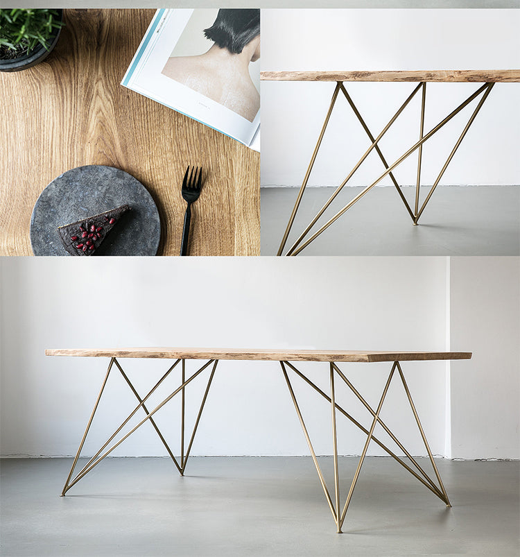 Industrial Dining Site Table Pine Solid Wood Dining Room Home Furniture