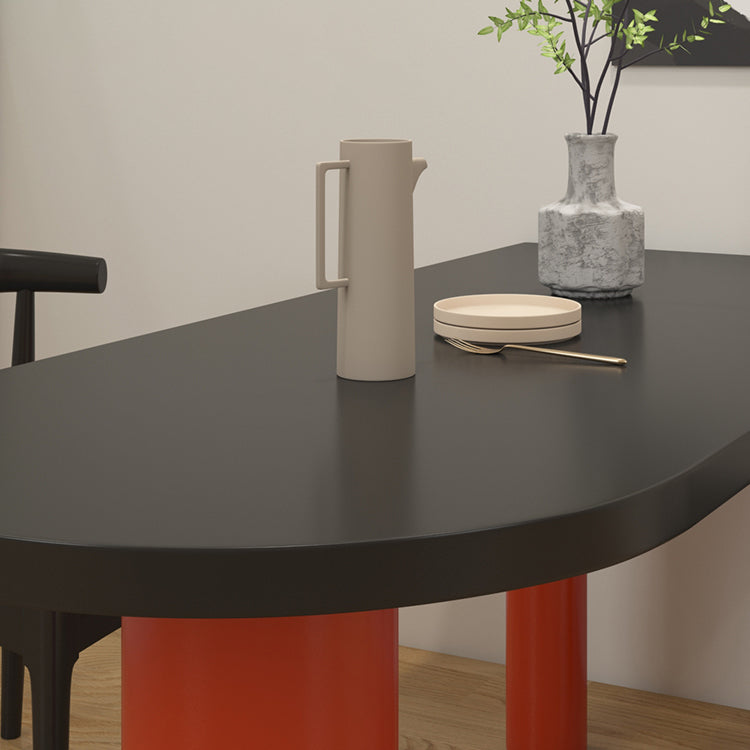 Table à forme libre contemporaine en bois massif table en bois massif pour salle à manger