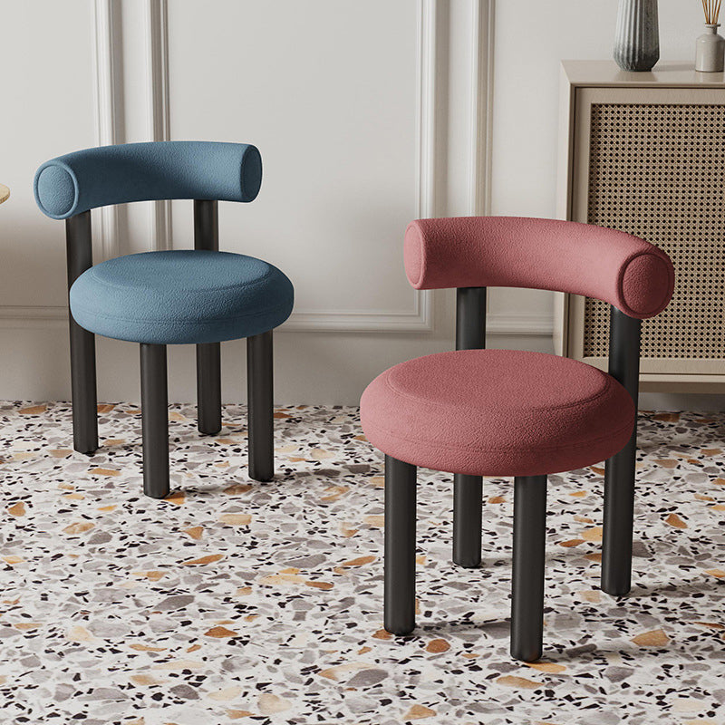 Chaise latérale de style moderne, chaise de salle à manger en métal à dossier ouvert multicolore d'intérieur
