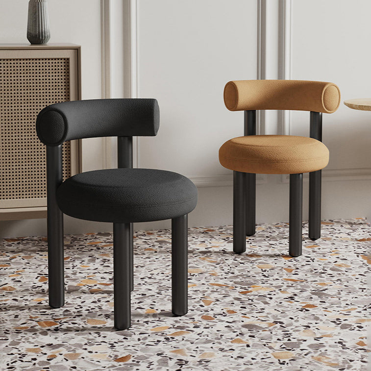 Chaise latérale de style moderne, chaise de salle à manger en métal à dossier ouvert multicolore d'intérieur