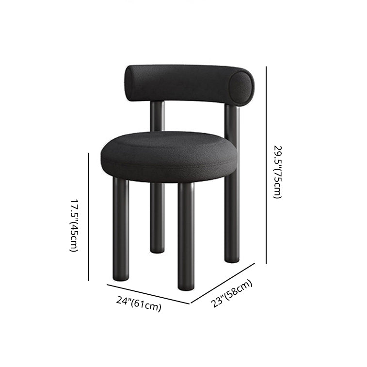 Chaise latérale de style moderne, chaise de salle à manger en métal à dossier ouvert multicolore d'intérieur