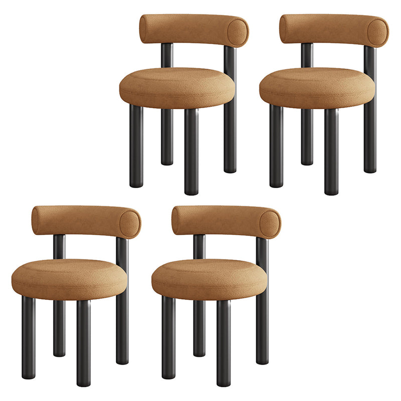 Chaise latérale de style moderne, chaise de salle à manger en métal à dossier ouvert multicolore d'intérieur