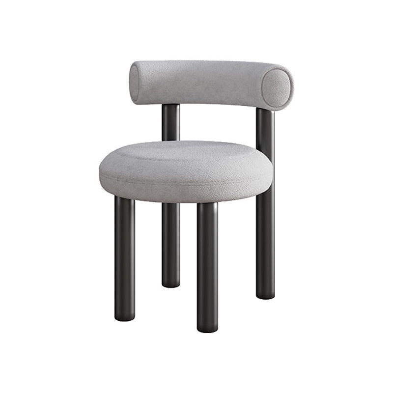 Chaise latérale de style moderne, chaise de salle à manger en métal à dossier ouvert multicolore d'intérieur