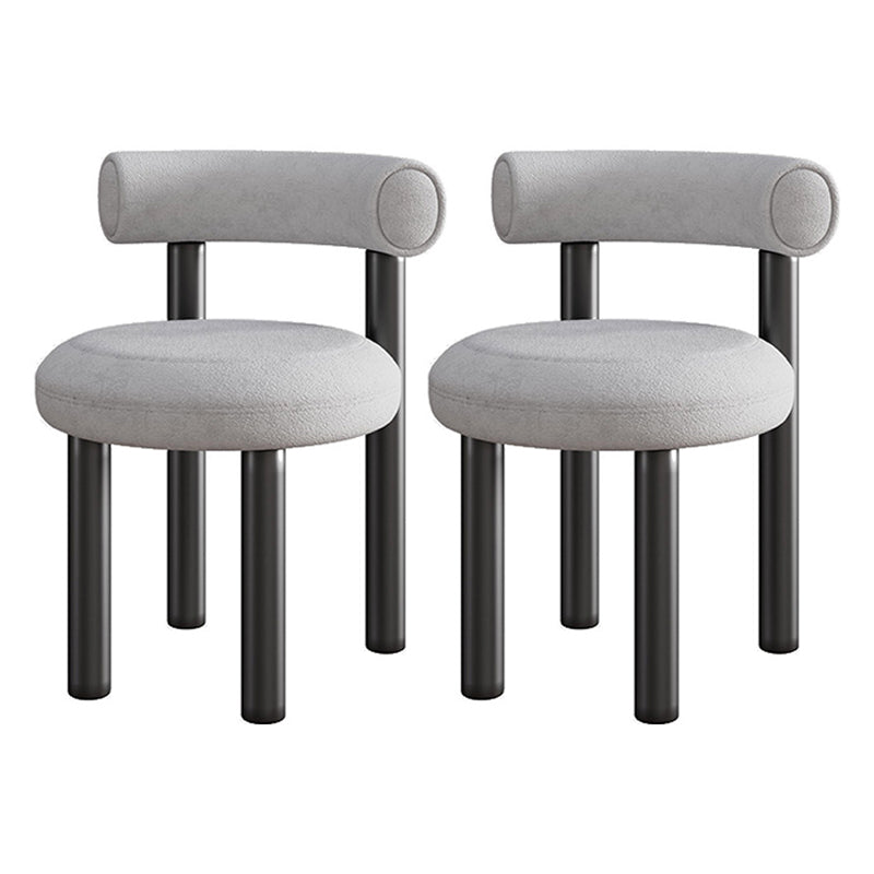 Chaise latérale de style moderne, chaise de salle à manger en métal à dossier ouvert multicolore d'intérieur