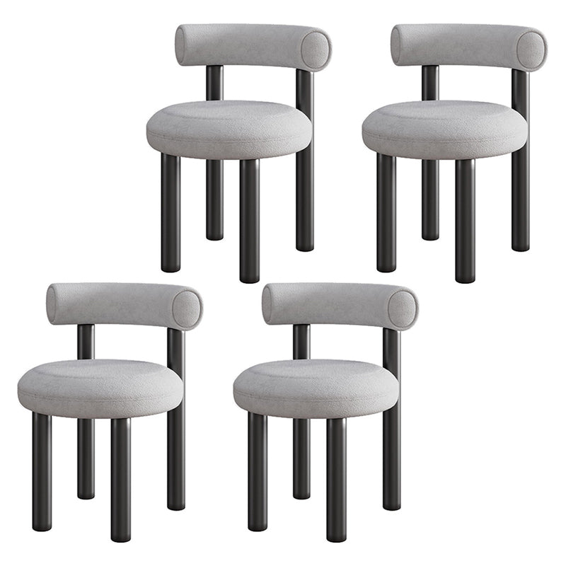 Chaise latérale de style moderne, chaise de salle à manger en métal à dossier ouvert multicolore d'intérieur