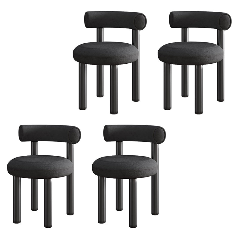 Chaise latérale de style moderne, chaise de salle à manger en métal à dossier ouvert multicolore d'intérieur