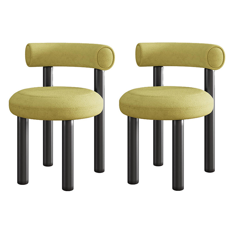 Chaise latérale de style moderne, chaise de salle à manger en métal à dossier ouvert multicolore d'intérieur