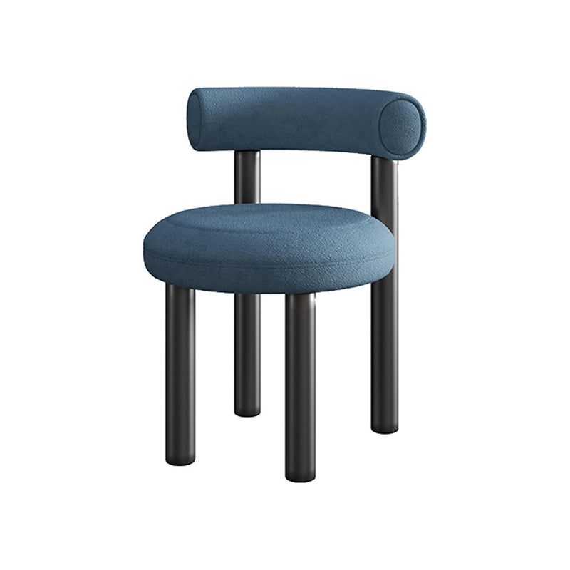 Chaise latérale de style moderne, chaise de salle à manger en métal à dossier ouvert multicolore d'intérieur