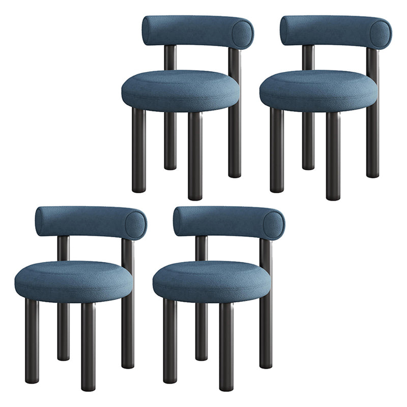 Chaise latérale de style moderne, chaise de salle à manger en métal à dossier ouvert multicolore d'intérieur