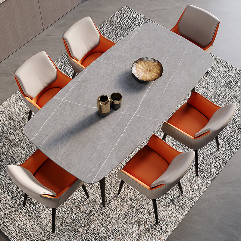 Accueil Fauteuil contemporain Chaise de salle à manger en métal à dossier Parsons avec coussin