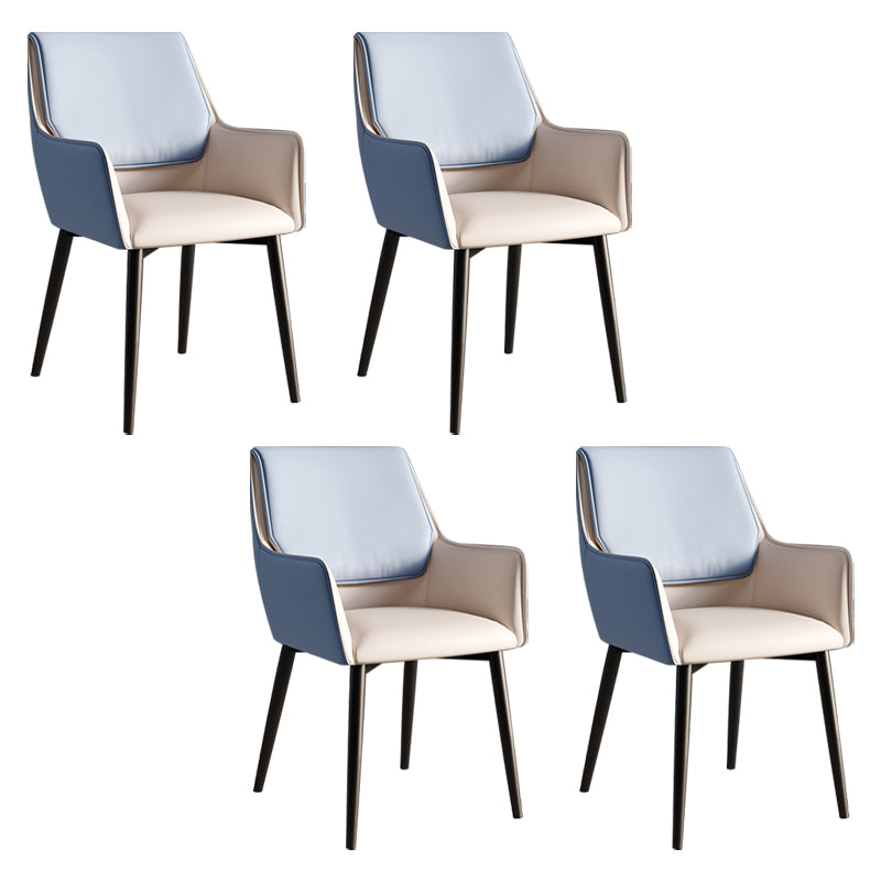 Accueil Fauteuil contemporain Chaise de salle à manger en métal à dossier Parsons avec coussin