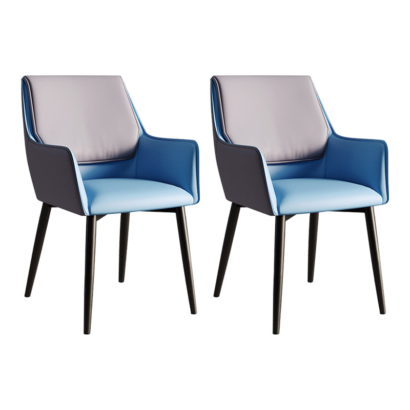 Accueil Fauteuil contemporain Chaise de salle à manger en métal à dossier Parsons avec coussin
