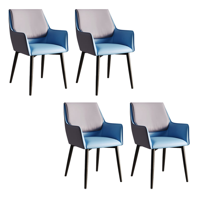Accueil Fauteuil contemporain Chaise de salle à manger en métal à dossier Parsons avec coussin