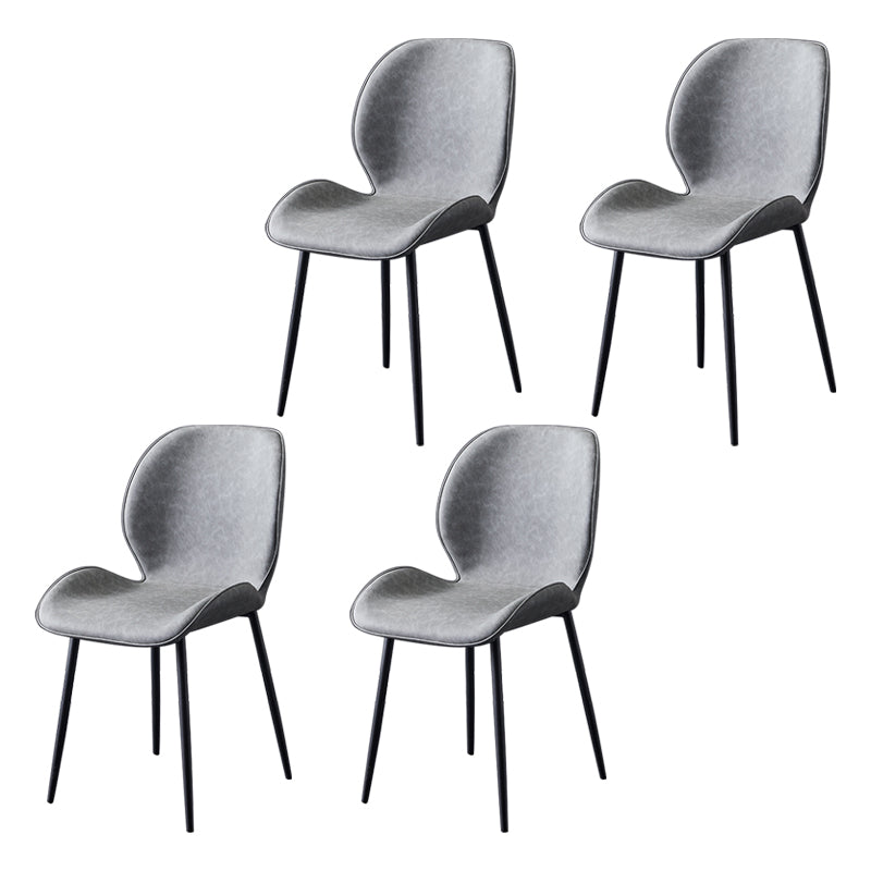 Chaise d'appoint scandinave à dossier solide, chaise de salle à manger rembourrée en métal