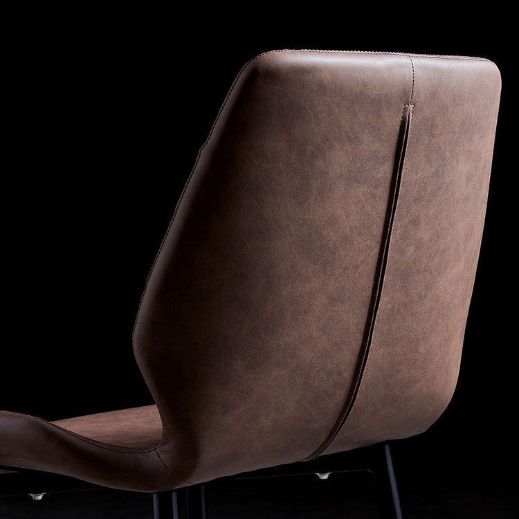 Chaise d'appoint scandinave à dossier solide, chaise de salle à manger rembourrée en métal
