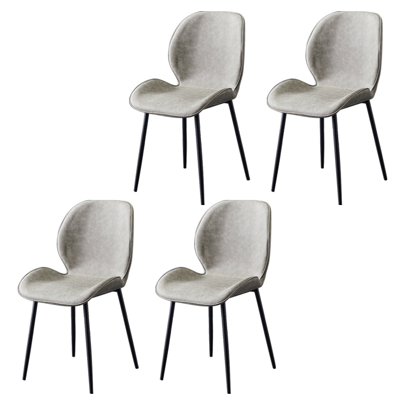 Chaise d'appoint scandinave à dossier solide, chaise de salle à manger rembourrée en métal