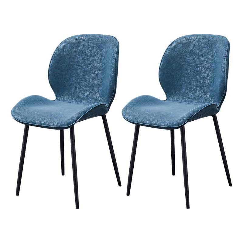Chaise d'appoint scandinave à dossier solide, chaise de salle à manger rembourrée en métal