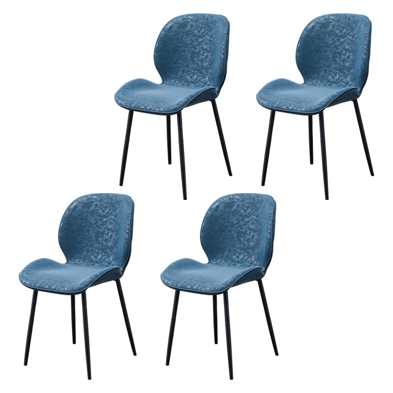 Chaise d'appoint scandinave à dossier solide, chaise de salle à manger rembourrée en métal