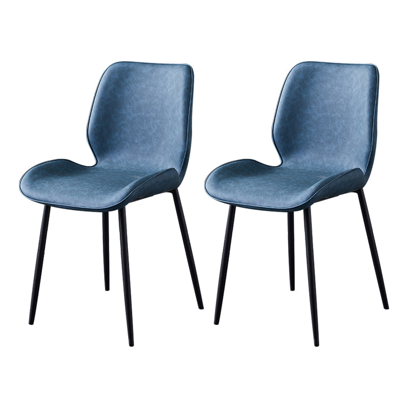 Chaise d'appoint scandinave à dossier solide, chaise de salle à manger rembourrée en métal