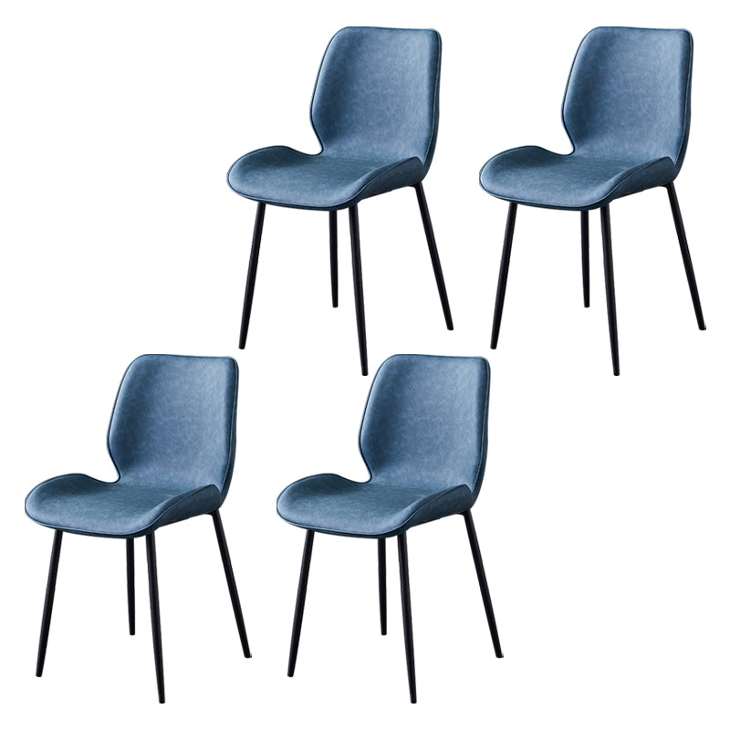Chaise d'appoint scandinave à dossier solide, chaise de salle à manger rembourrée en métal