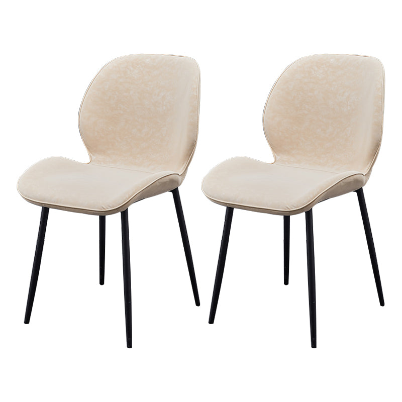 Chaise d'appoint scandinave à dossier solide, chaise de salle à manger rembourrée en métal