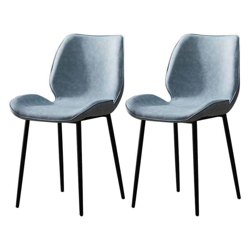 Chaise d'appoint scandinave à dossier solide, chaise de salle à manger rembourrée en métal