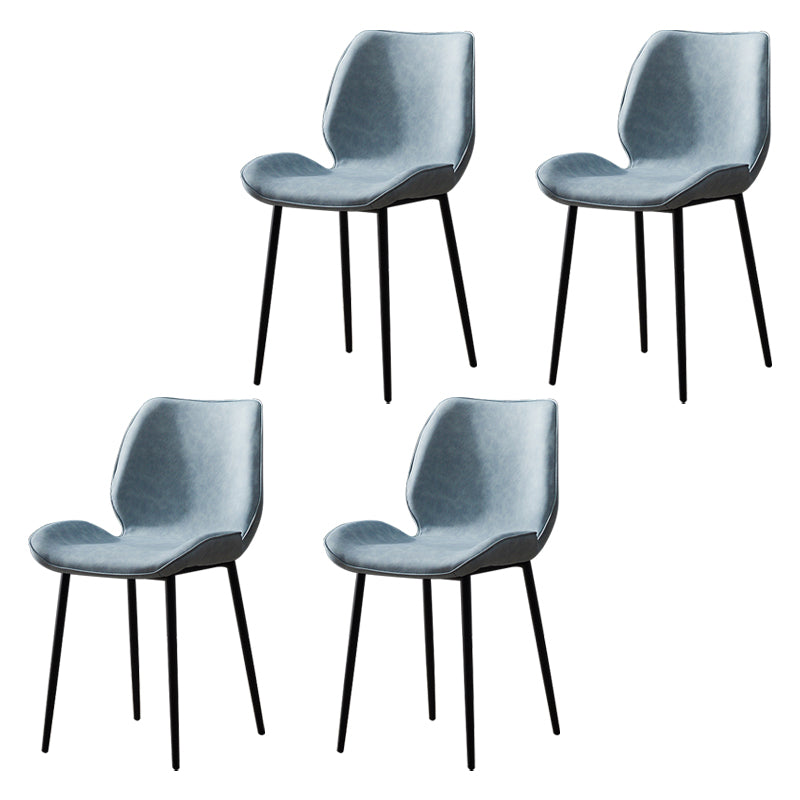 Chaise d'appoint scandinave à dossier solide, chaise de salle à manger rembourrée en métal