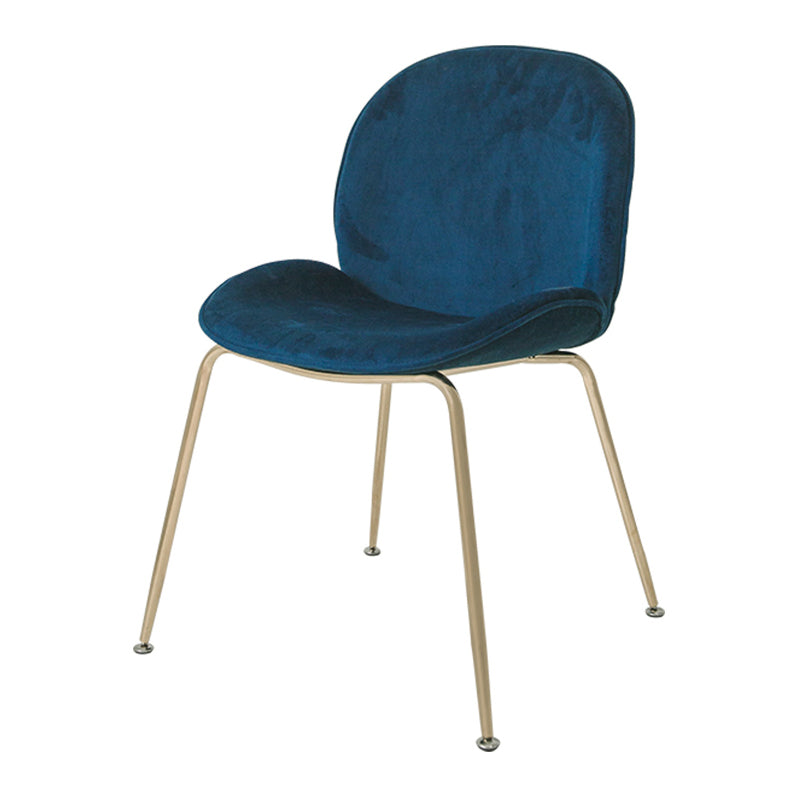 Chaise de salle à manger de Style Glam nordique, sans accoudoirs, avec pieds en métal