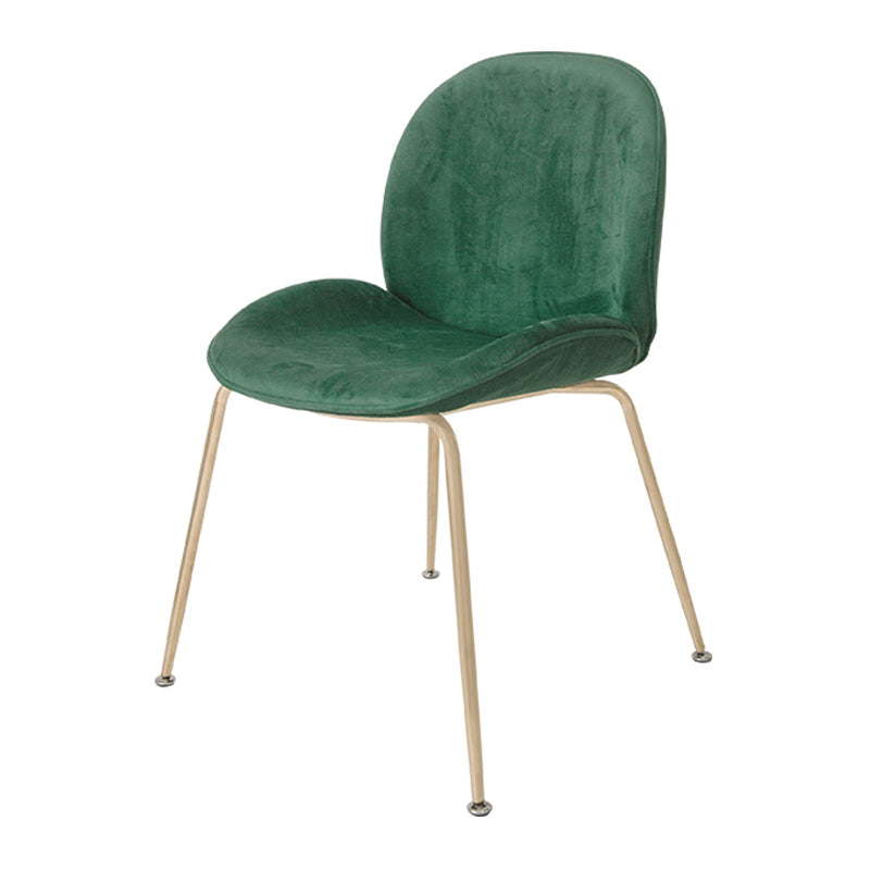 Chaise de salle à manger de Style Glam nordique, sans accoudoirs, avec pieds en métal