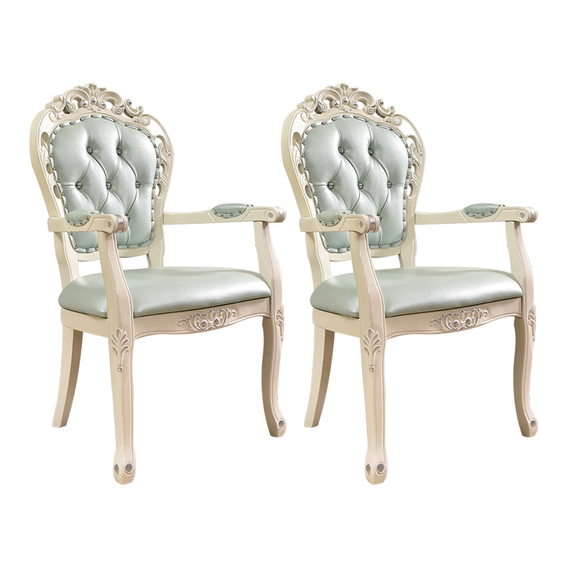 Victorian Style Solid Wood Dining Room Armchair King Louis Back Side Chair for Home Use