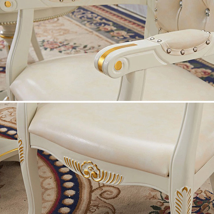 Victorian Style Solid Wood Dining Room Armchair King Louis Back Side Chair for Home Use