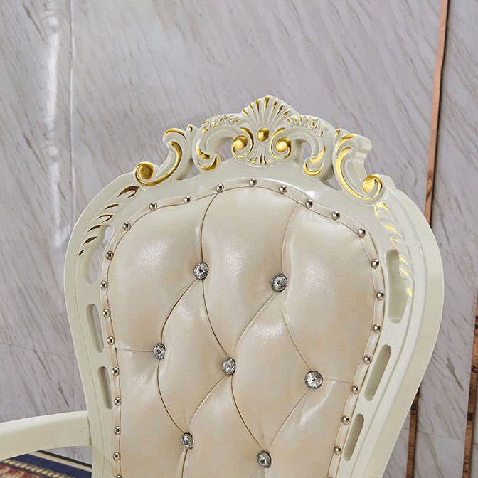 Victorian Style Solid Wood Dining Room Armchair King Louis Back Side Chair for Home Use