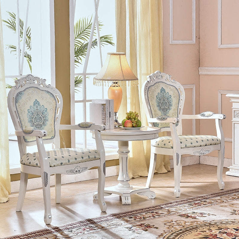 Victorian Style Solid Wood Dining Room Armchair King Louis Back Side Chair for Home Use