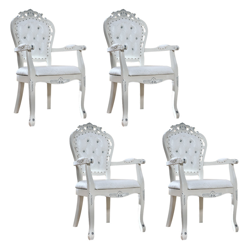 Victorian Style Solid Wood Dining Room Armchair King Louis Back Side Chair for Home Use