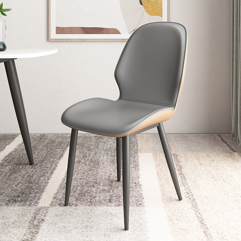 Upholstered Contemporary Restaurant Side Chair Parsons Matte Finish Dining Chair