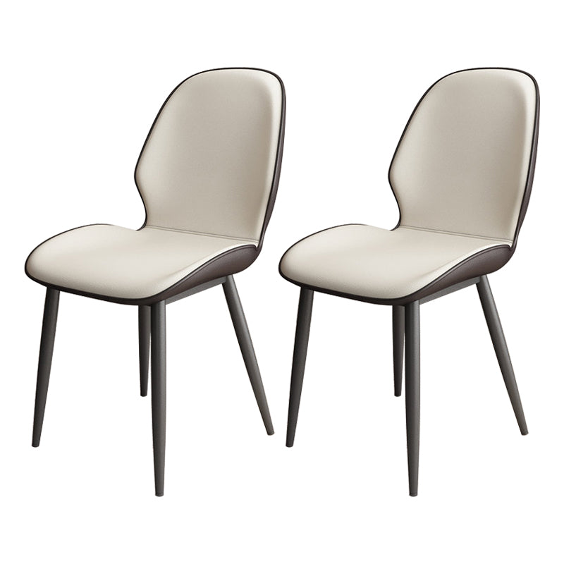 Upholstered Contemporary Restaurant Side Chair Parsons Matte Finish Dining Chair