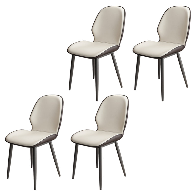 Upholstered Contemporary Restaurant Side Chair Parsons Matte Finish Dining Chair