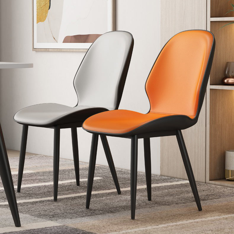 Upholstered Contemporary Restaurant Side Chair Parsons Matte Finish Dining Chair