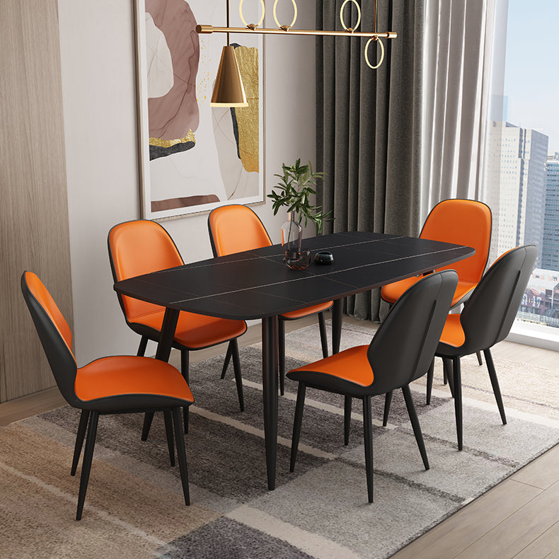 Upholstered Contemporary Restaurant Side Chair Parsons Matte Finish Dining Chair