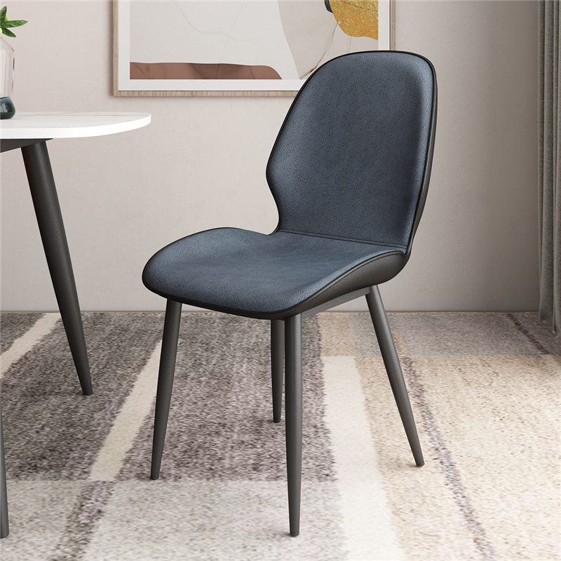 Chaise d'appoint rembourrée pour restaurant contemporain, chaise de salle à manger au fini mat Parsons