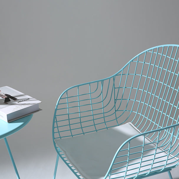 Chaise de salle à manger en métal de style contemporain, fauteuil arrière Windsor pour cuisine